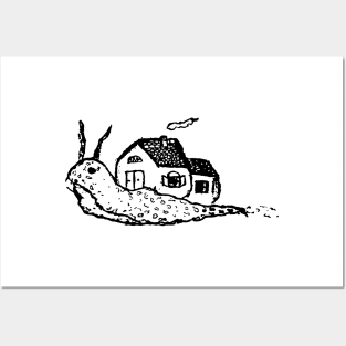 A snail's house on its back Posters and Art